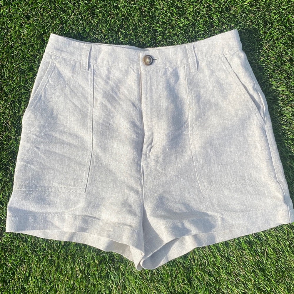 Reformation High-Waist Linen Shorts - Sz 2